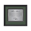 Raven Certificate TexEtch Framed Award