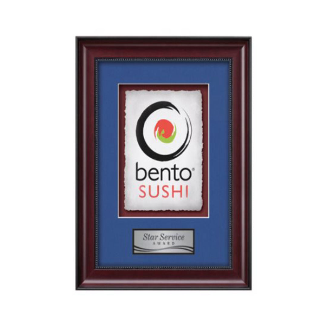 Caprera VividPrint™ Framed Award — Mahogany