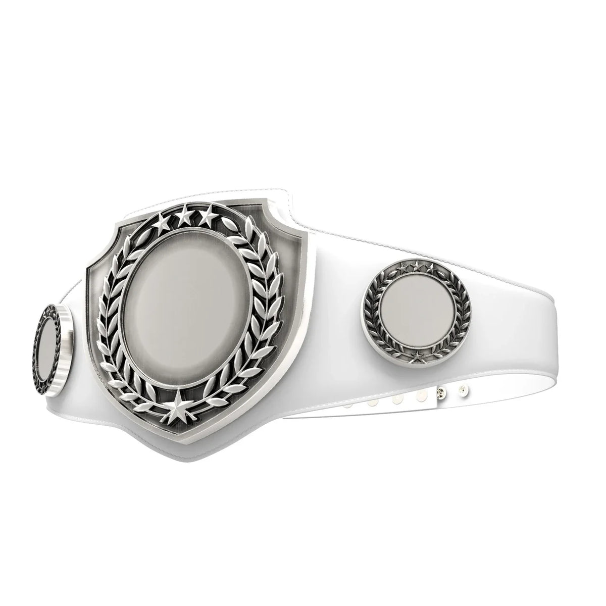 Antique Shield Championship Belt in White