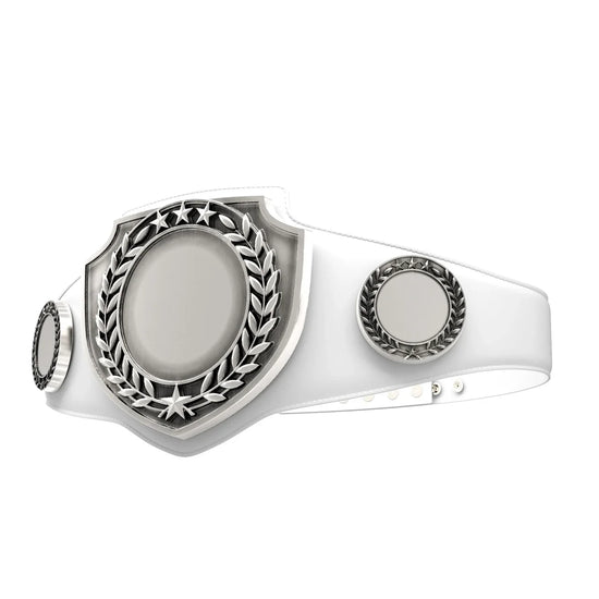 Antique Shield Championship Belt in White