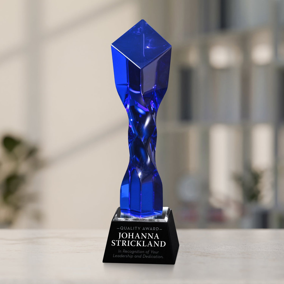 Twisted Diamond Indigo Award 11"