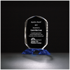 Diamond Crystal Award with Cobalt Blue Base