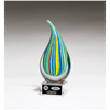 Multicolor Teardrop Art Glass Award