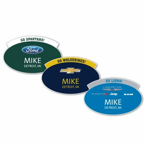 Team Spirit Name Badge with Banner