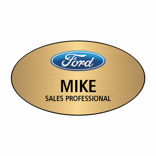 Ford Gold Oval Name Badge