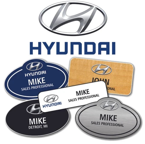 Hyundai Name Badges