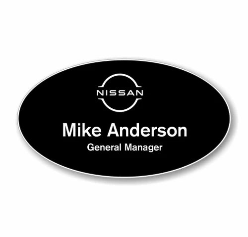 Nissan Current Logo Black Oval Name Badge