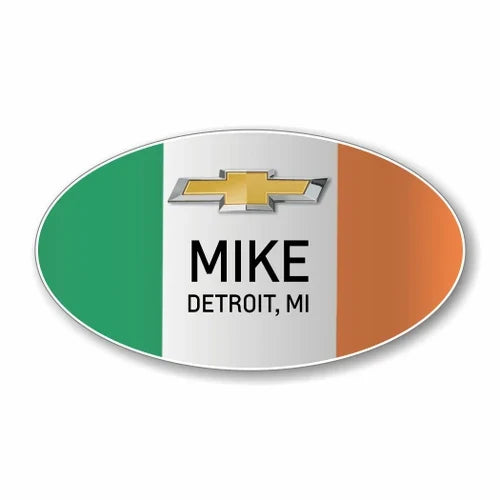 Ireland Flag Oval Name Badge