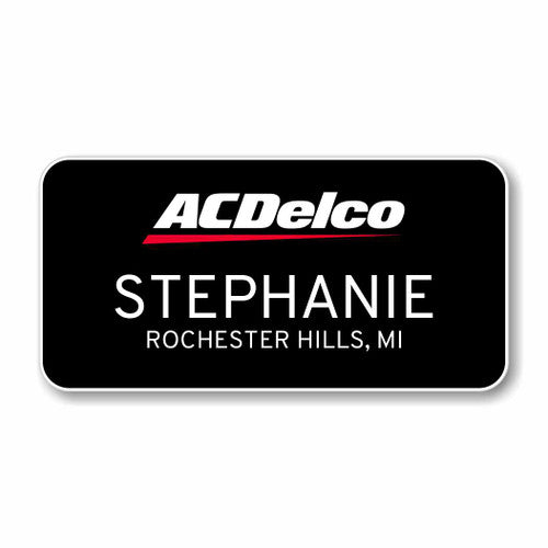 ACDelco Black 3" x 1.5" Name Badge