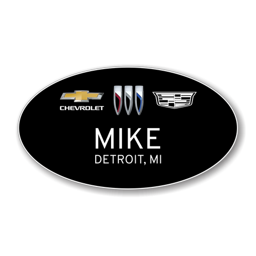 Chevrolet Buick Cadillac 2023 Black Oval Name Badge