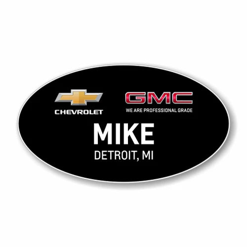 Chevrolet GMC 2025 Black Oval Name Badge
