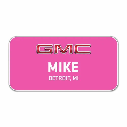 GMC Pink 3" X 1.5" Name Badge