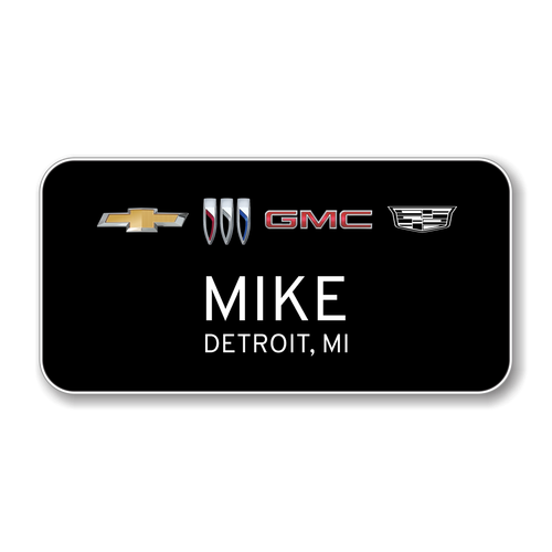 GM 4 Brand 2023 Black 3" x 1.5" Name Badge