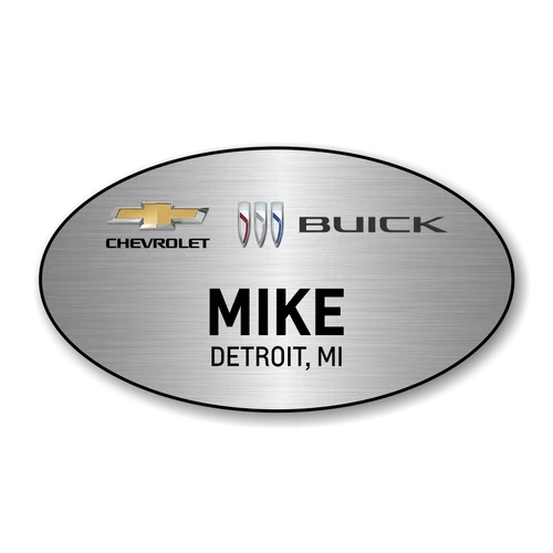 Chevrolet Buick 2023 Silver Oval Name Badge