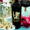 Love & Hearts — Engraved Wine Bottle