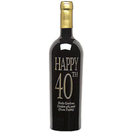 Traditional Anniversary — Engraved Wine Bottle